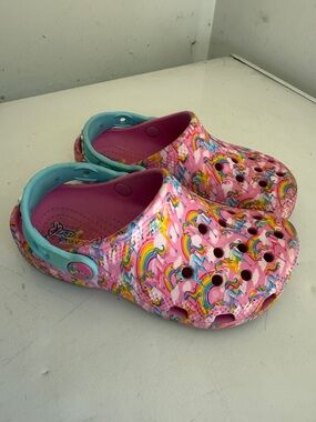 🌈🦄 CROCS Lisa Frank Rainbow Unicorn Toddler Size 11